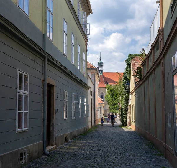 Edifícios Antigos Nas Ruas Koszeg Hungria Dia Verão — Fotografia de Stock