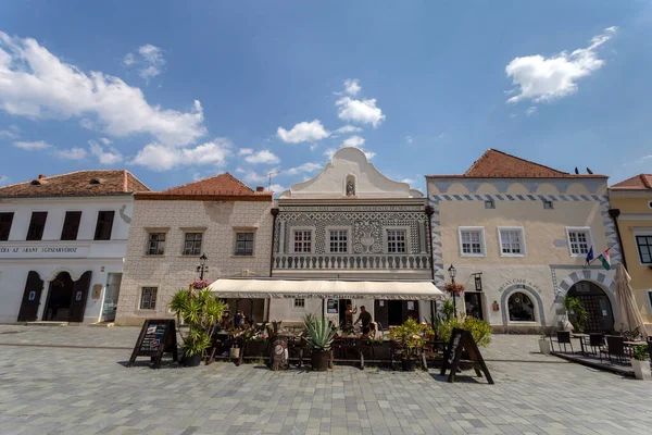 Koszeg Ungheria 2020 Sgraffito House Sulla Piazza Della Giurisdizione Koszeg — Foto Stock