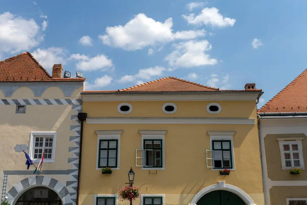 Старі Будівлі Юридичній Площі Косегу Угорщина Літній День — стокове фото