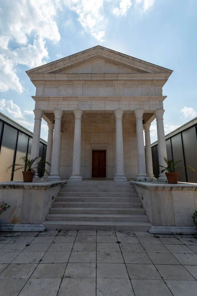 Reconstrucción Del Templo Isis Museo Iseum Savariense Sitio Arqueológico Romano — Foto de Stock