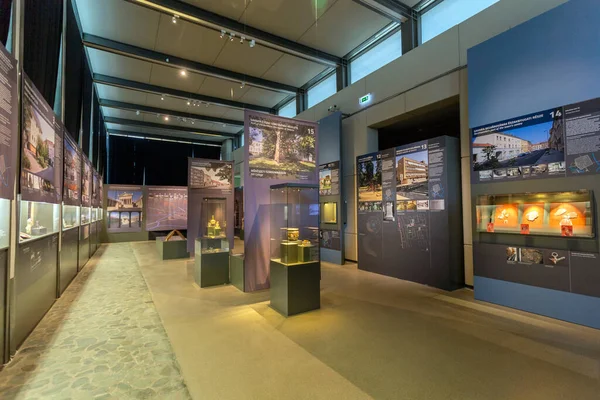 Szombathely Hungria 2020 Interior Iseu Museu Savariense Sítio Arqueológico Romano — Fotografia de Stock