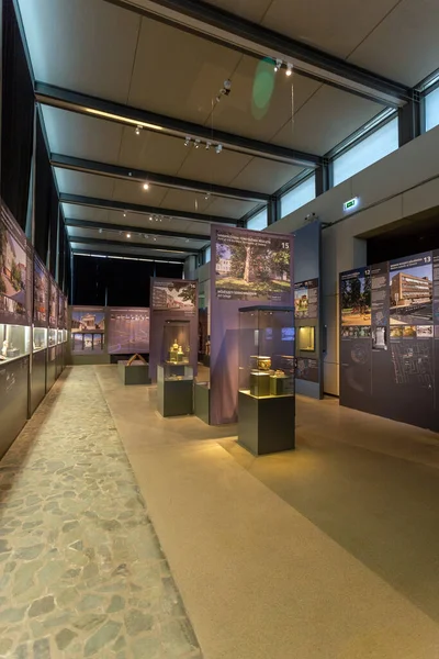 Szombathely Hungria 2020 Interior Iseu Museu Savariense Sítio Arqueológico Romano — Fotografia de Stock