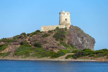 Coltellazzo Kulesi. Nora, İtalya 'da bir İspanyol kulesi.