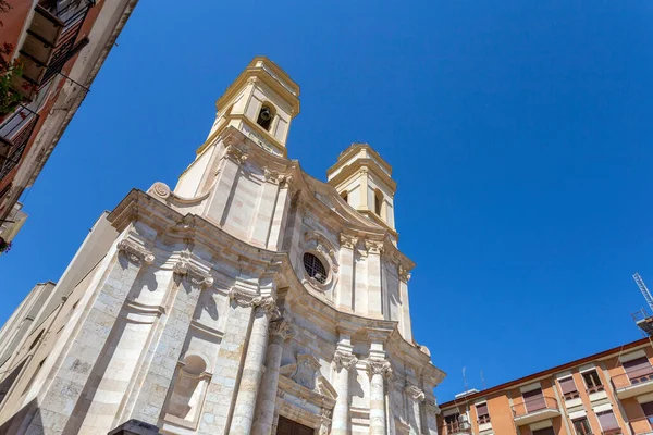 Igreja Santa Ana Cagliari Itália Dia Ensolarado Verão — Fotografia de Stock