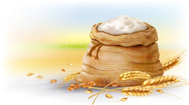 Demet buğday ve un çuval bezi çanta