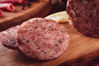 Beyaz puding dilimleri - Clouse-up