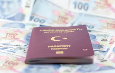 Türk pasaportu ve Türk Lirası banknotlar
