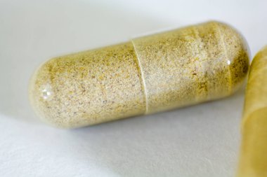 Bitkisel Kapsül makro yakın çekim