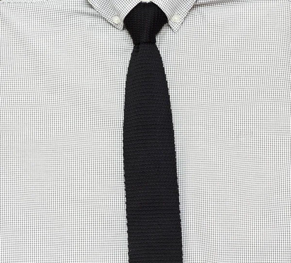 Gray Shirt Knit Tie — Stock Photo, Image