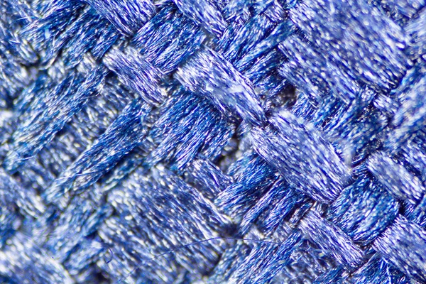 close up of blue mesh fabric