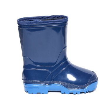 Beyaz arka plan üzerinde izole kadın yağmur botları