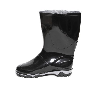 Beyaz arka plan üzerinde izole kadın yağmur botları