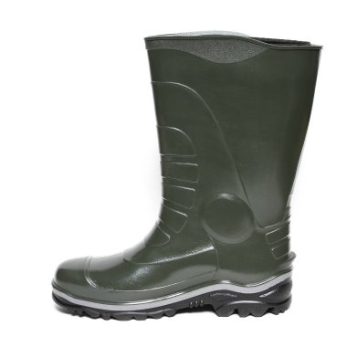 Beyaz izole kauçuk kış botları