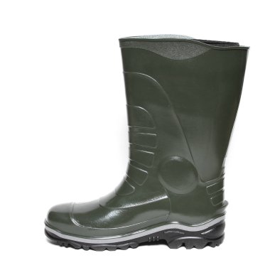 Beyaz izole kauçuk kış botları