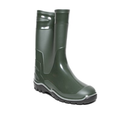 Beyaz izole kauçuk kış botları