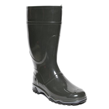 Beyaz arka plan üzerinde izole kadın yağmur botları