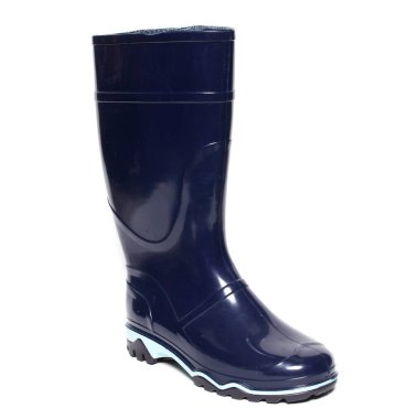 Beyaz arka plan üzerinde izole kadın yağmur botları