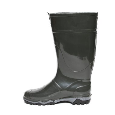 Beyaz arka plan üzerinde izole kadın yağmur botları