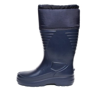 Beyaz arka plan üzerinde izole kadın yağmur botları