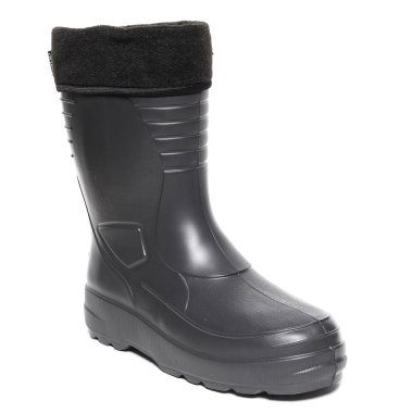 Beyaz arka plan üzerinde izole kadın yağmur botları