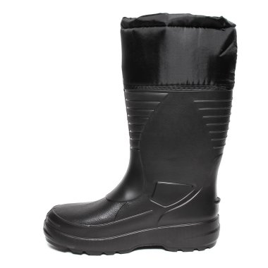 Beyaz arka plan üzerinde izole kadın yağmur botları