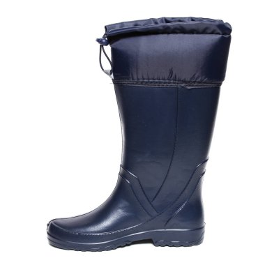 Beyaz arka plan üzerinde izole kadın yağmur botları