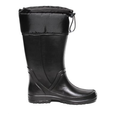 Beyaz arka plan üzerinde izole kadın yağmur botları