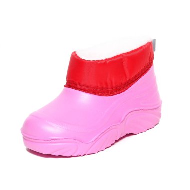 Beyaz arka plan üzerinde izole kadın yağmur botları