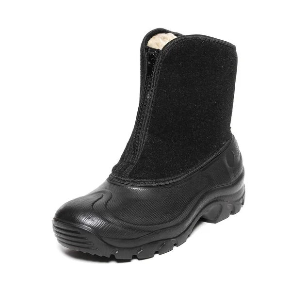 Gummi Winterstiefel Isoliert Auf Weiß — Stockfoto