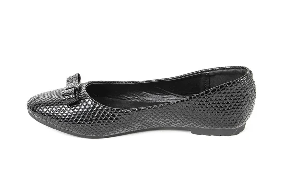 Mulheres Moccasinse Sapatos Couro Isolado Fundo Branco — Fotografia de Stock