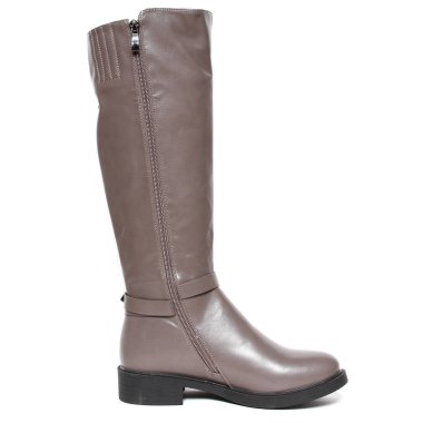 Beyaz arka plan üzerinde izole kadın demi-sezon çizmeler