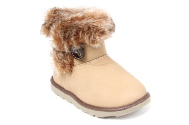 Kış çizme'nın ayakkabı beyaz arka plan üzerinde çocuk için