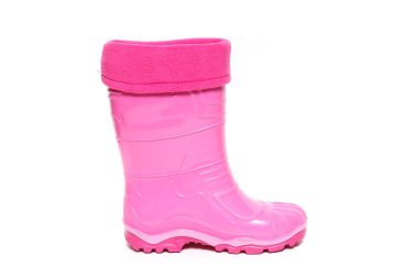 Çocuklar beyaz yağmur botları