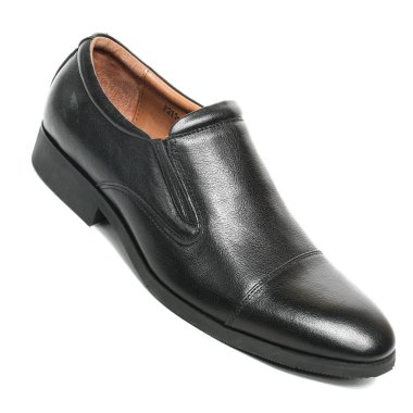 Office deri üzerinde beyaz izole ayakkabı adam