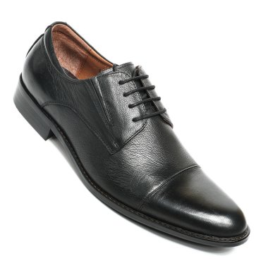 Office deri üzerinde beyaz izole ayakkabı adam