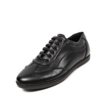 Office deri üzerinde beyaz izole ayakkabı adam