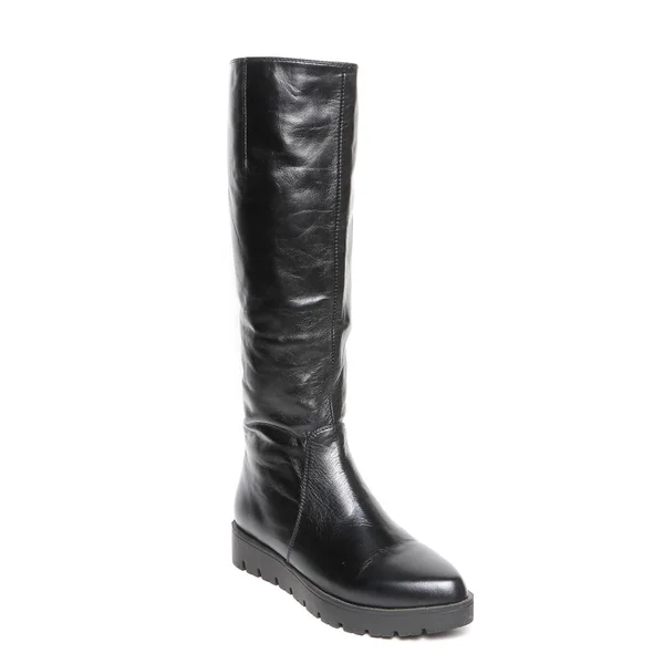 Mulheres Demi Temporada Botas Altas Isoladas Fundo Branco — Fotografia de Stock