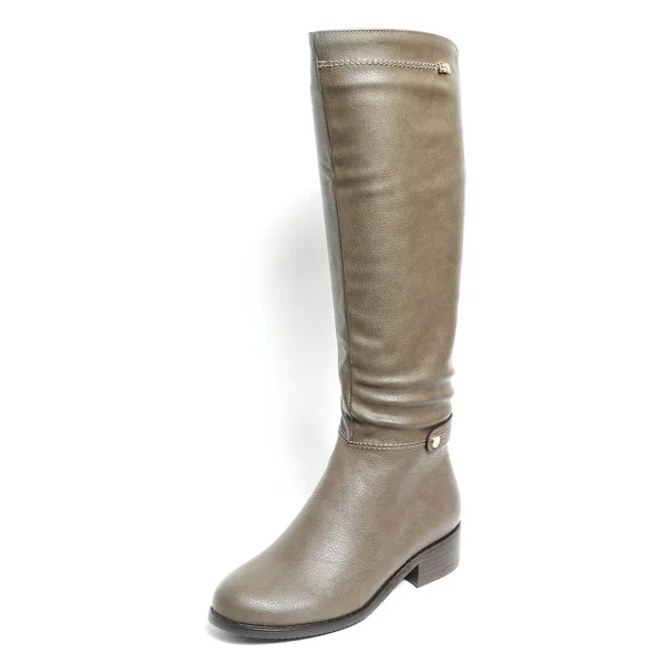 Women Demi Season High Boots Isolated White Background — Stock Photo, Image