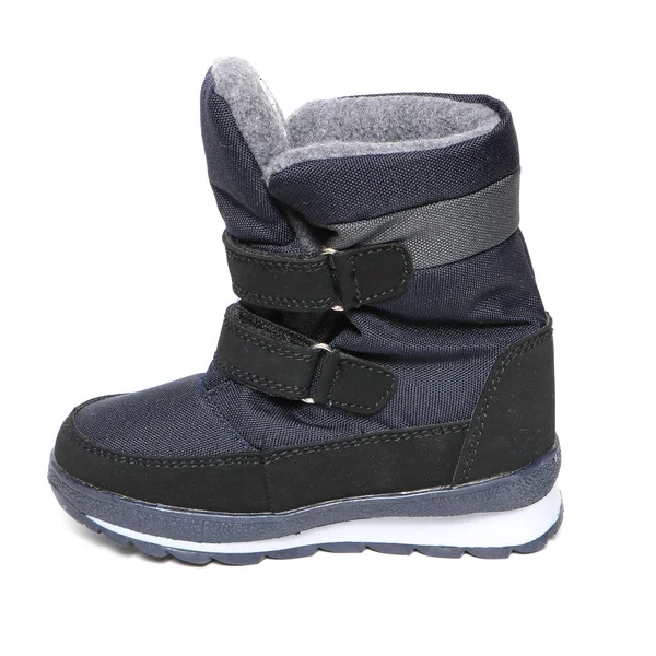 Winter Boot Shoe Kid White Background — Stock Photo, Image