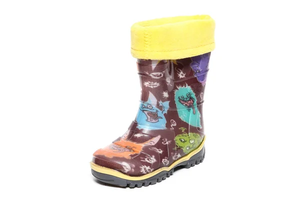 Kids Rain Boots White — Stock Photo, Image