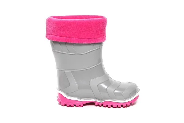 Bottes Pluie Pour Enfants Sur Blanc — Photo