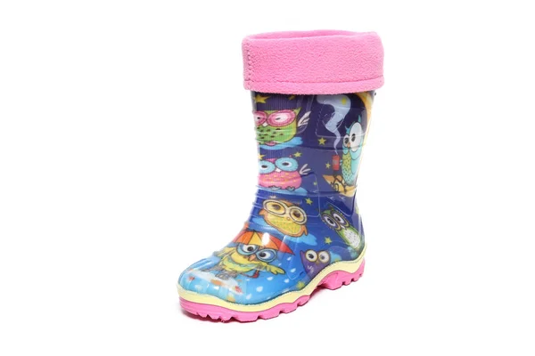 Bottes Pluie Pour Enfants Sur Blanc — Photo