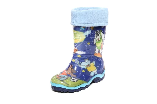 Kids Rain Boots White — Stock Photo, Image