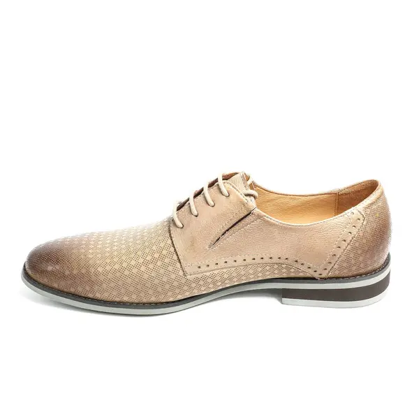 Zapatos Hombre Piel Oficina Aislados Blanco — Foto de Stock