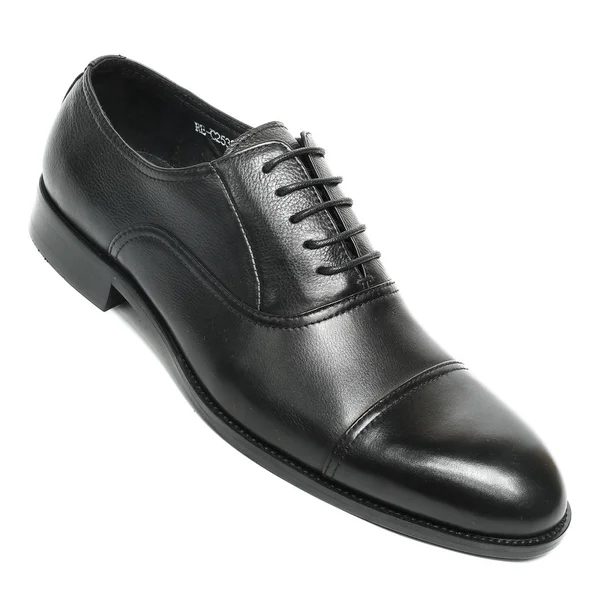 Zapatos Hombre Piel Oficina Aislados Blanco —  Fotos de Stock