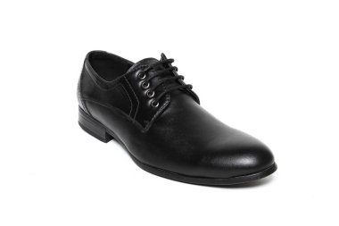 Office deri üzerinde beyaz izole ayakkabı adam