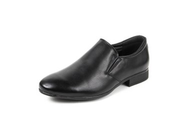 Office deri üzerinde beyaz izole ayakkabı adam