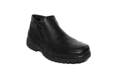 Office deri üzerinde beyaz izole ayakkabı adam