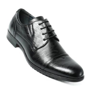 Office deri üzerinde beyaz izole ayakkabı adam