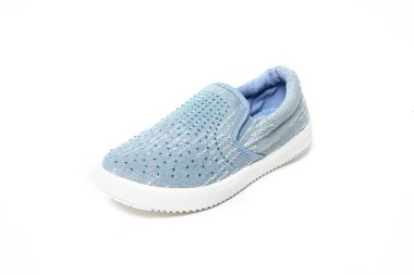 Beyaz arka plan üzerinde izole kadın ayakkabı deri